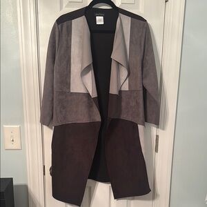 Slinky Brand Elegant Gray and Black Women's Coat
